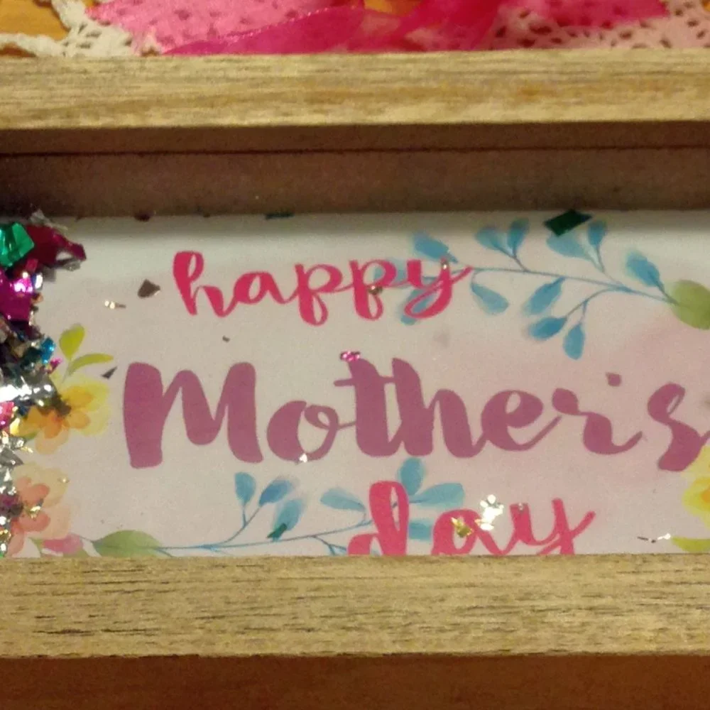 Mother's Day Shadow Box with glitter